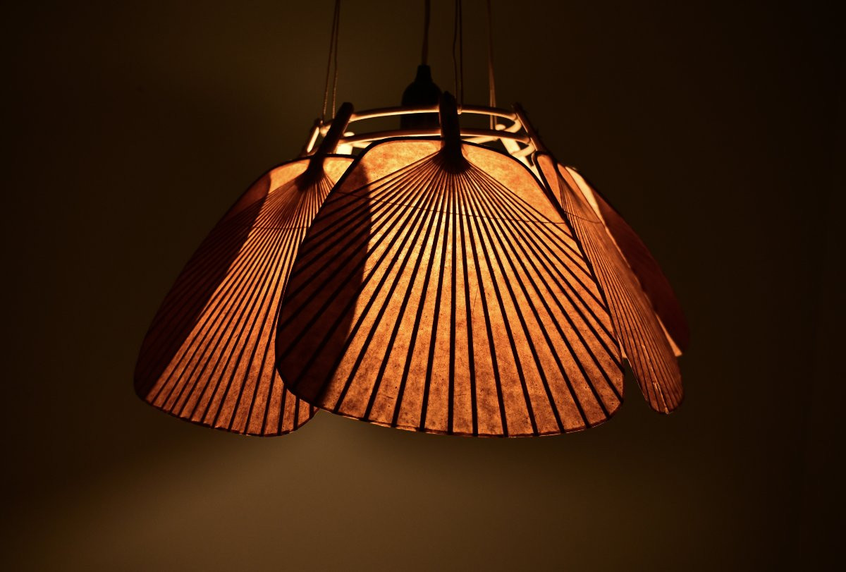 Suspension « Shichi » Uchiwa par Ingo Maurer pour Design M, années 1970  -photo-1