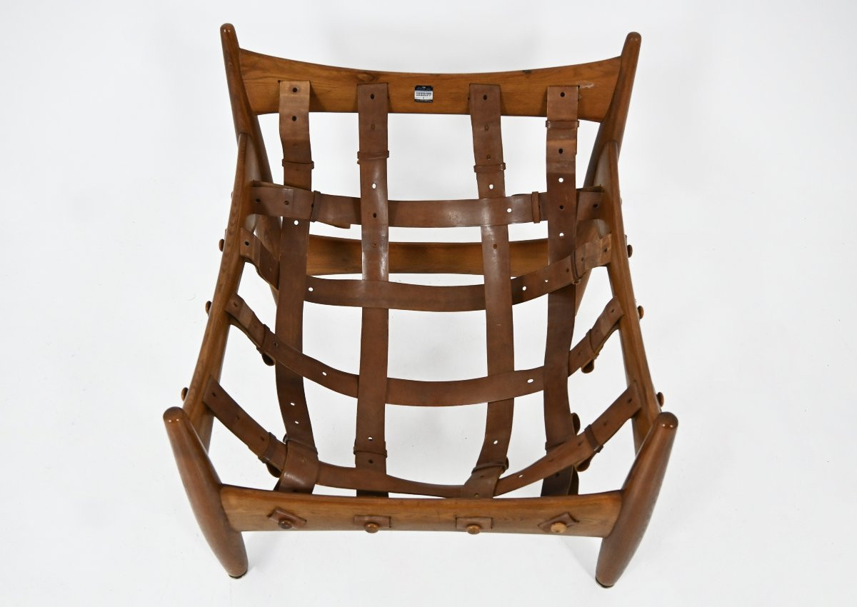 "sheriff" Armchair With Footrest By Sergio Rodrigues For Isa Bergamo, 1960s-photo-6