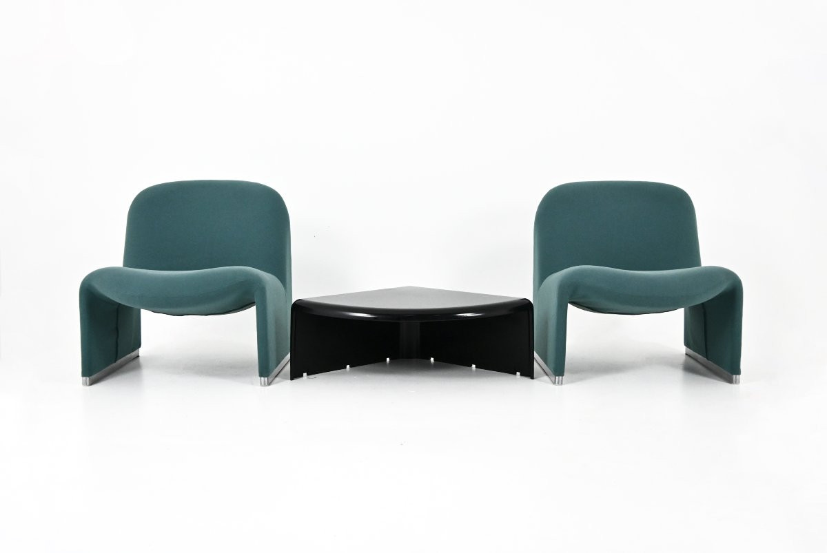 Alky Armchairs And Table By Giancarlo Piretti For Anonima Castelli, 1970s, Set Of 3-photo-2