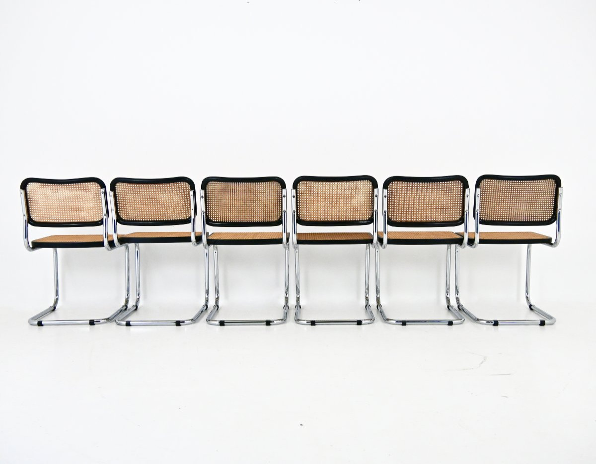 Set Of 6 Style B32 Dining Chairs By Marcel Breuer-photo-3