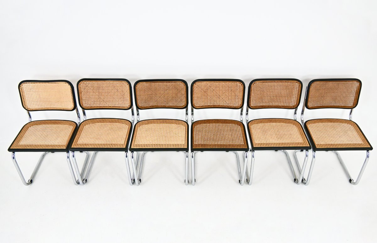Set Of 6 Style B32 Dining Chairs By Marcel Breuer-photo-4