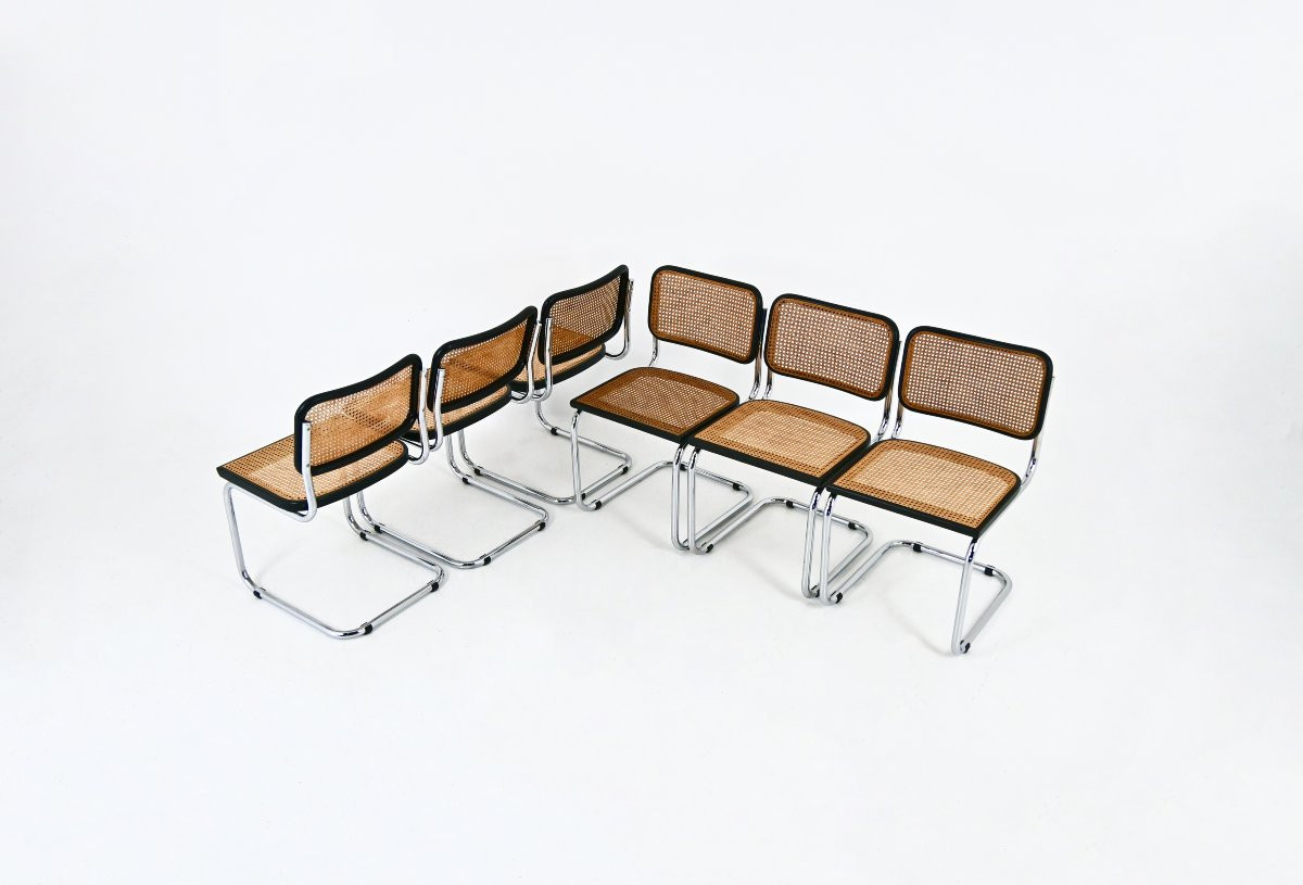 Set Of 6 Style B32 Dining Chairs By Marcel Breuer-photo-1