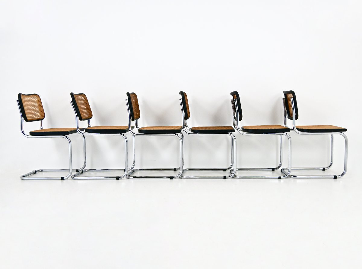 Set Of 6 Style B32 Dining Chairs By Marcel Breuer-photo-2