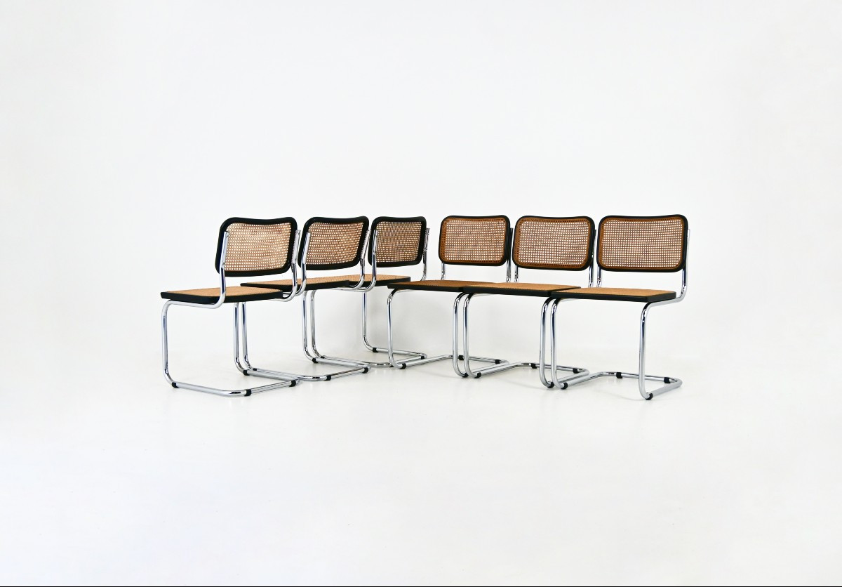 Set Of 6 Style B32 Dining Chairs By Marcel Breuer