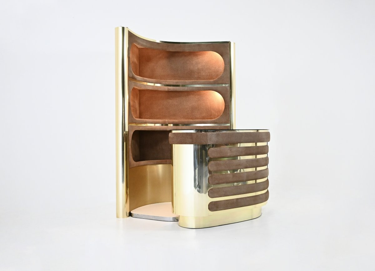 Ensemble de bar attribué à Willy Rizzo, années 1970-photo-4