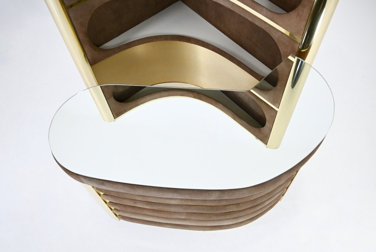 Ensemble de bar attribué à Willy Rizzo, années 1970-photo-2