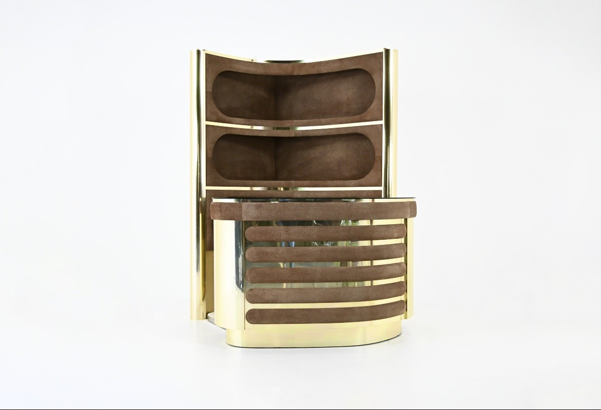 Ensemble de bar attribué à Willy Rizzo, années 1970