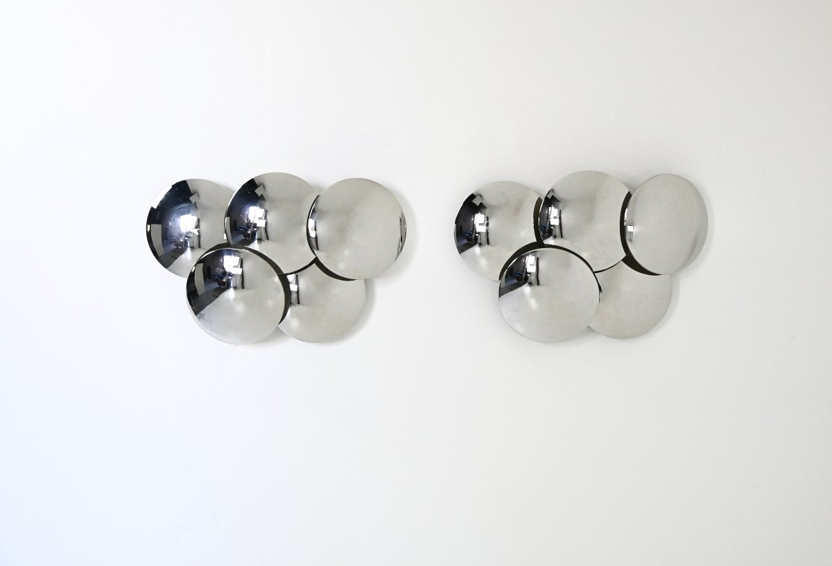 Pair Of Wall Sconces By Goffredo Reggiani For Reggiani, 1970s-photo-3