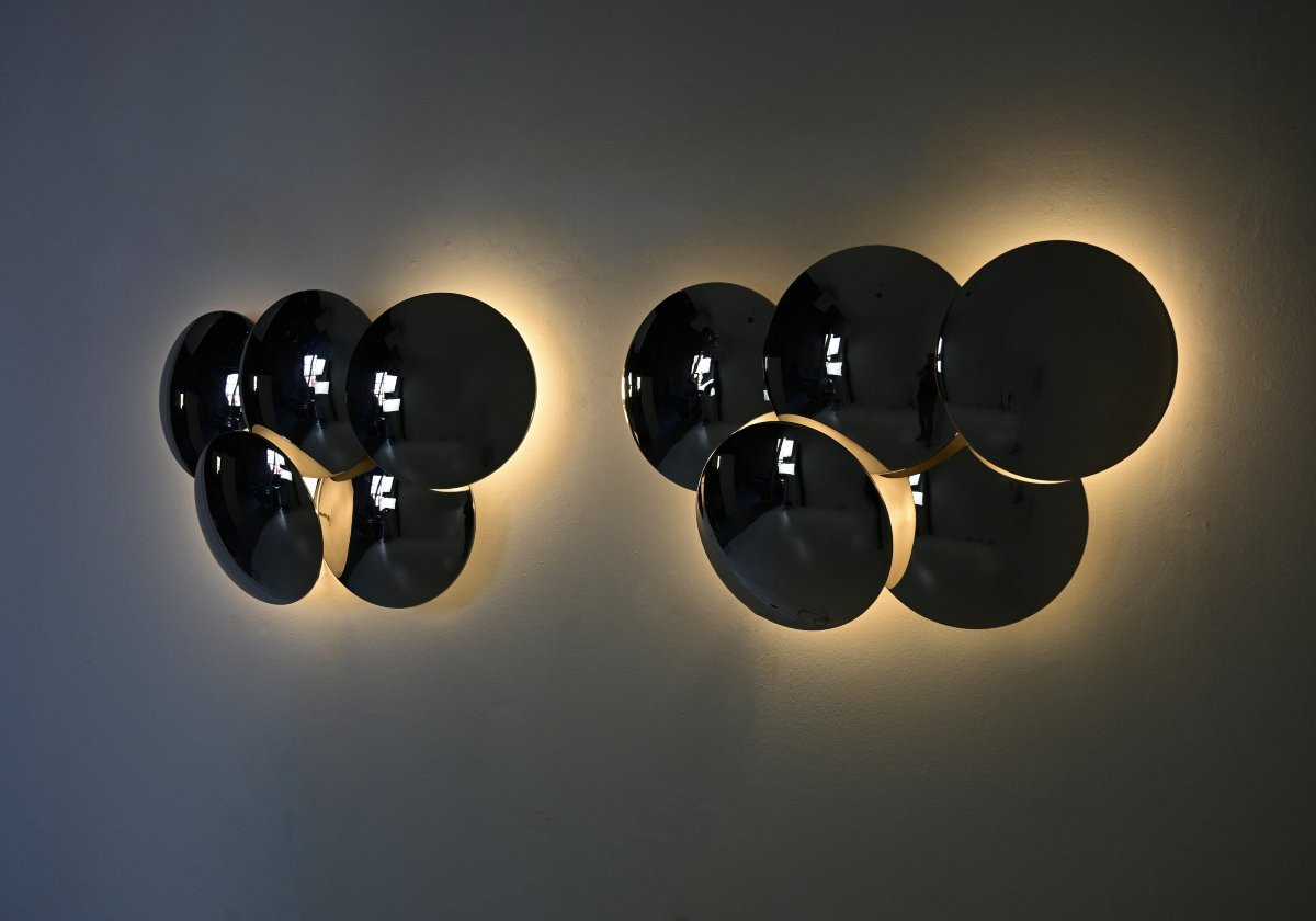 Pair Of Wall Sconces By Goffredo Reggiani For Reggiani, 1970s-photo-2
