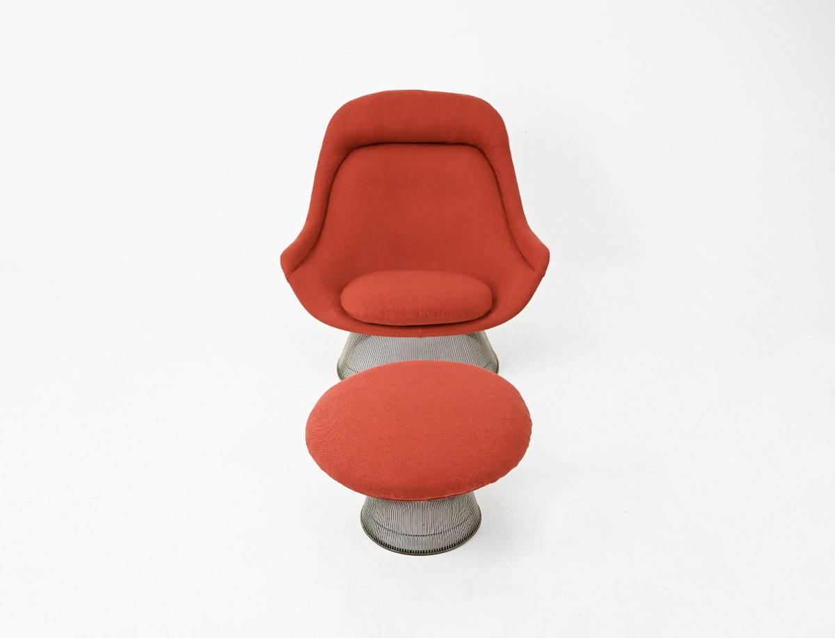 Armchair & Ottoman By Warren Platner For Knoll International, 1960s-photo-3
