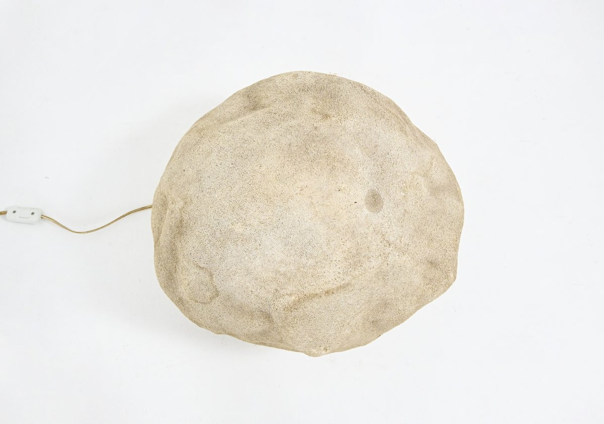 Lampe « Dora » en pierre, créée par André Cazenave pour Atelier A, années 1970-photo-3