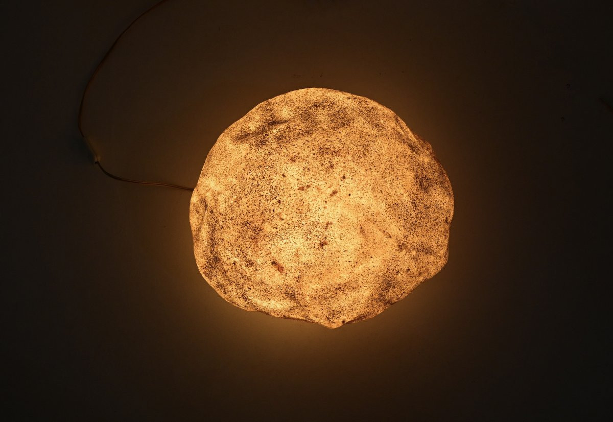 Lampe « Dora » en pierre, créée par André Cazenave pour Atelier A, années 1970-photo-4