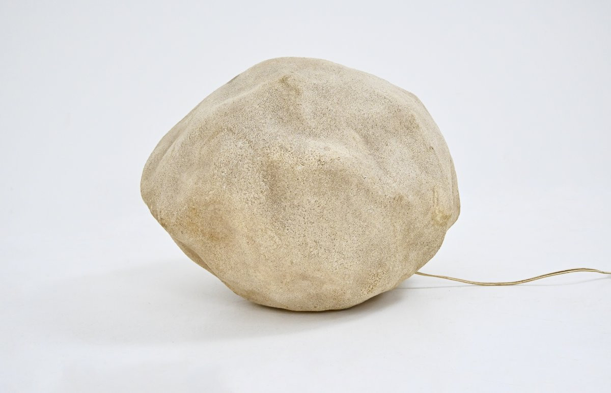 Lampe « Dora » en pierre, créée par André Cazenave pour Atelier A, années 1970-photo-3