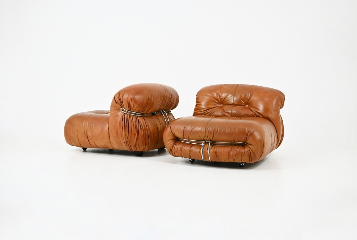 Soriana Armchairs By Afra And Tobia Scarpa For Cassina, 1970s, Set Of 2