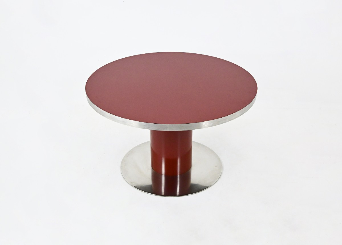 Table à manger de Willy Rizzo pour Mario Sabot, années 1970
