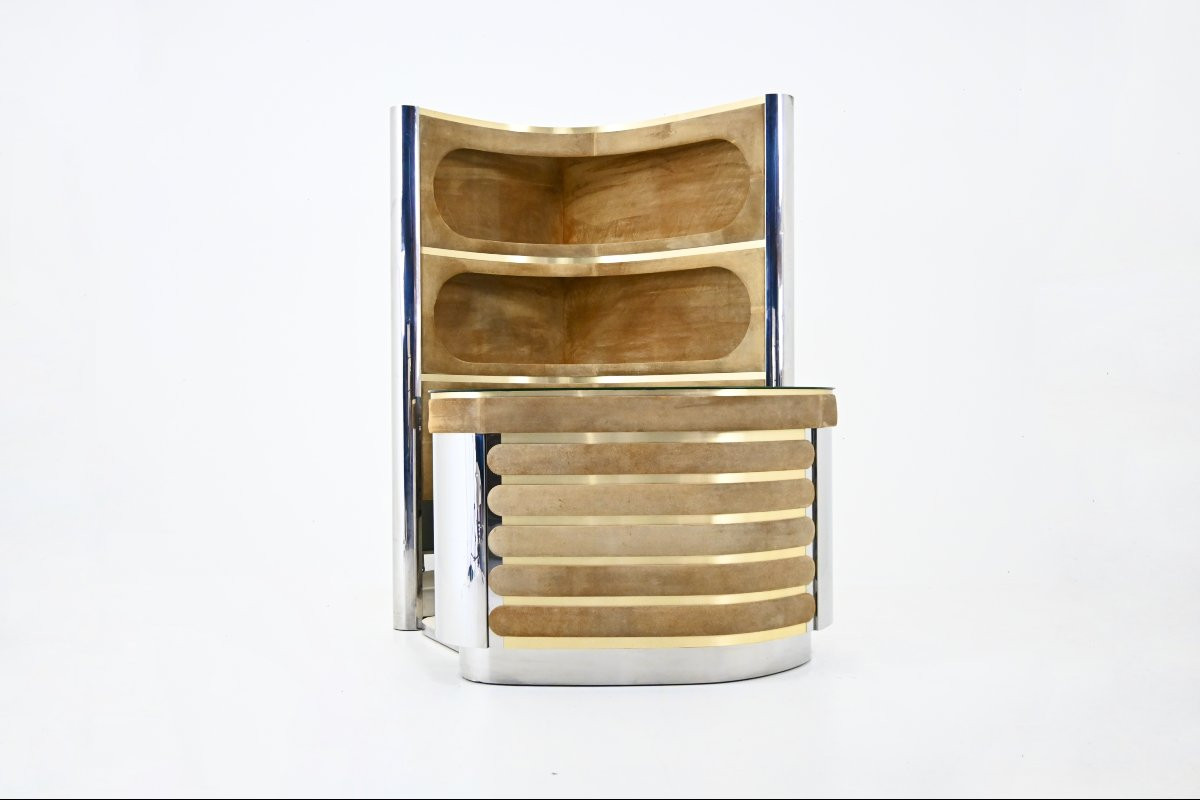 Bar Set Attributed To Willy Rizzo, 1970s-photo-3