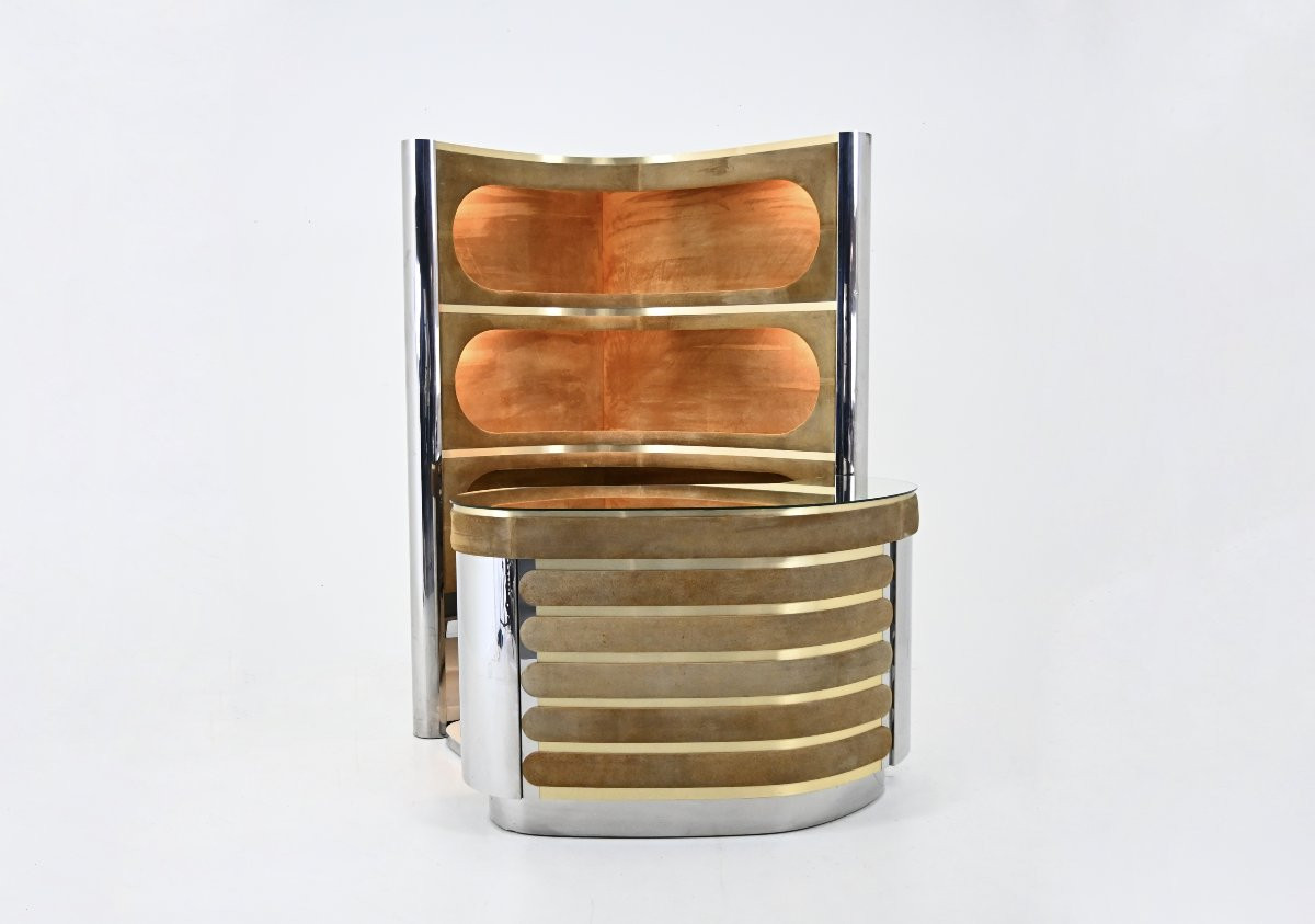 Bar Set Attributed To Willy Rizzo, 1970s-photo-4