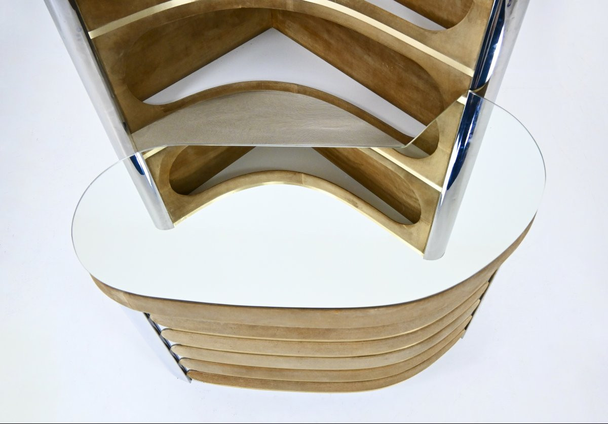 Bar Set Attributed To Willy Rizzo, 1970s-photo-2