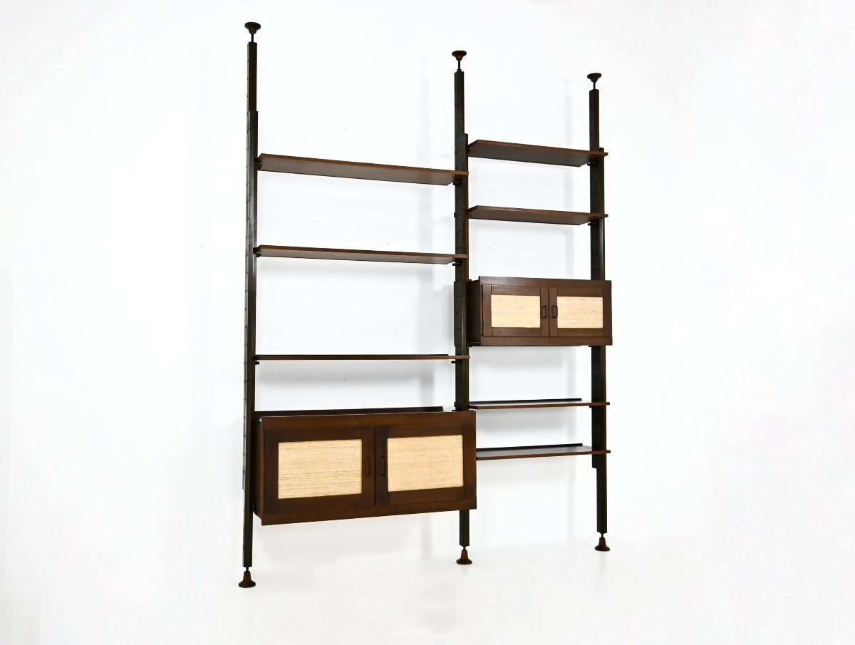 Bibliothèque de Leonardo Fiori pour Isa Bergamo, années 1960-photo-2