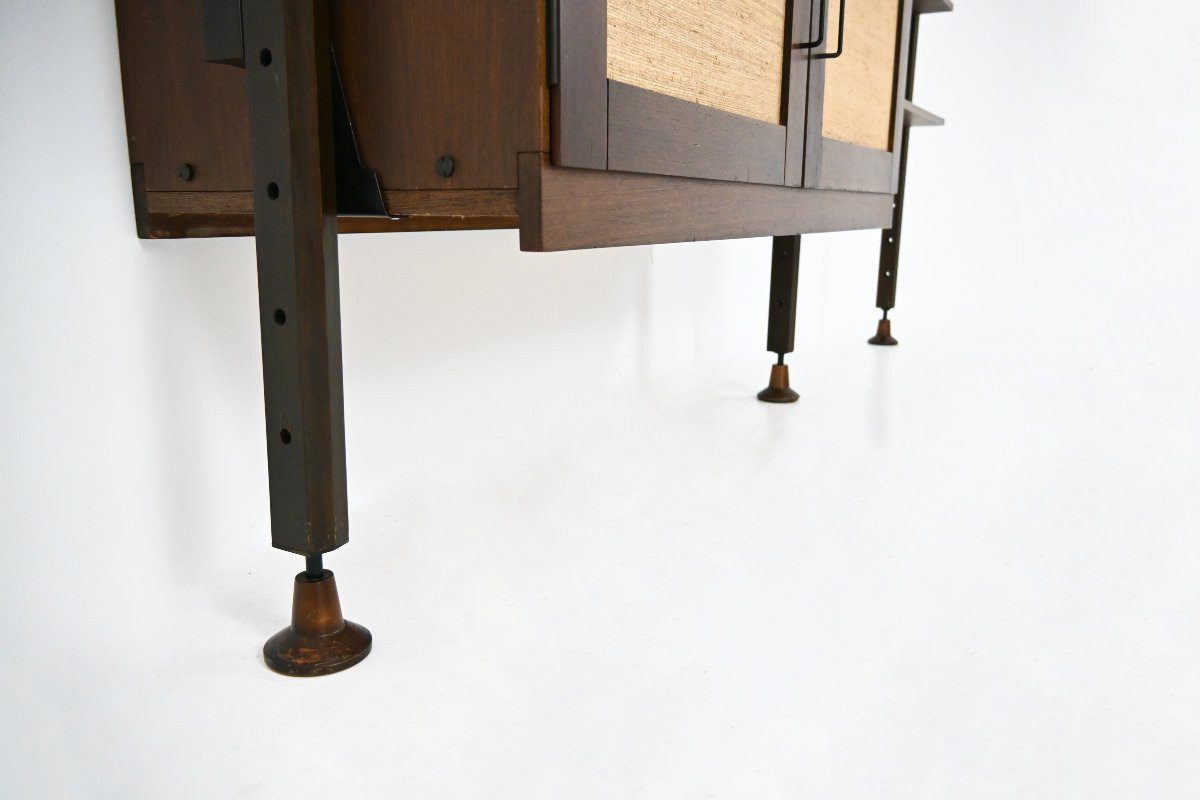 Bibliothèque de Leonardo Fiori pour Isa Bergamo, années 1960-photo-6