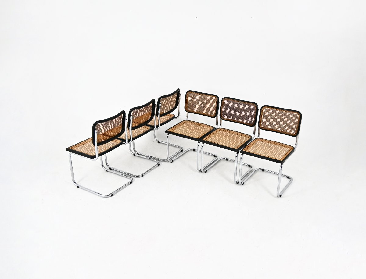 Set Of 6 Marcel Breuer Style B32 Dining Chairs-photo-1