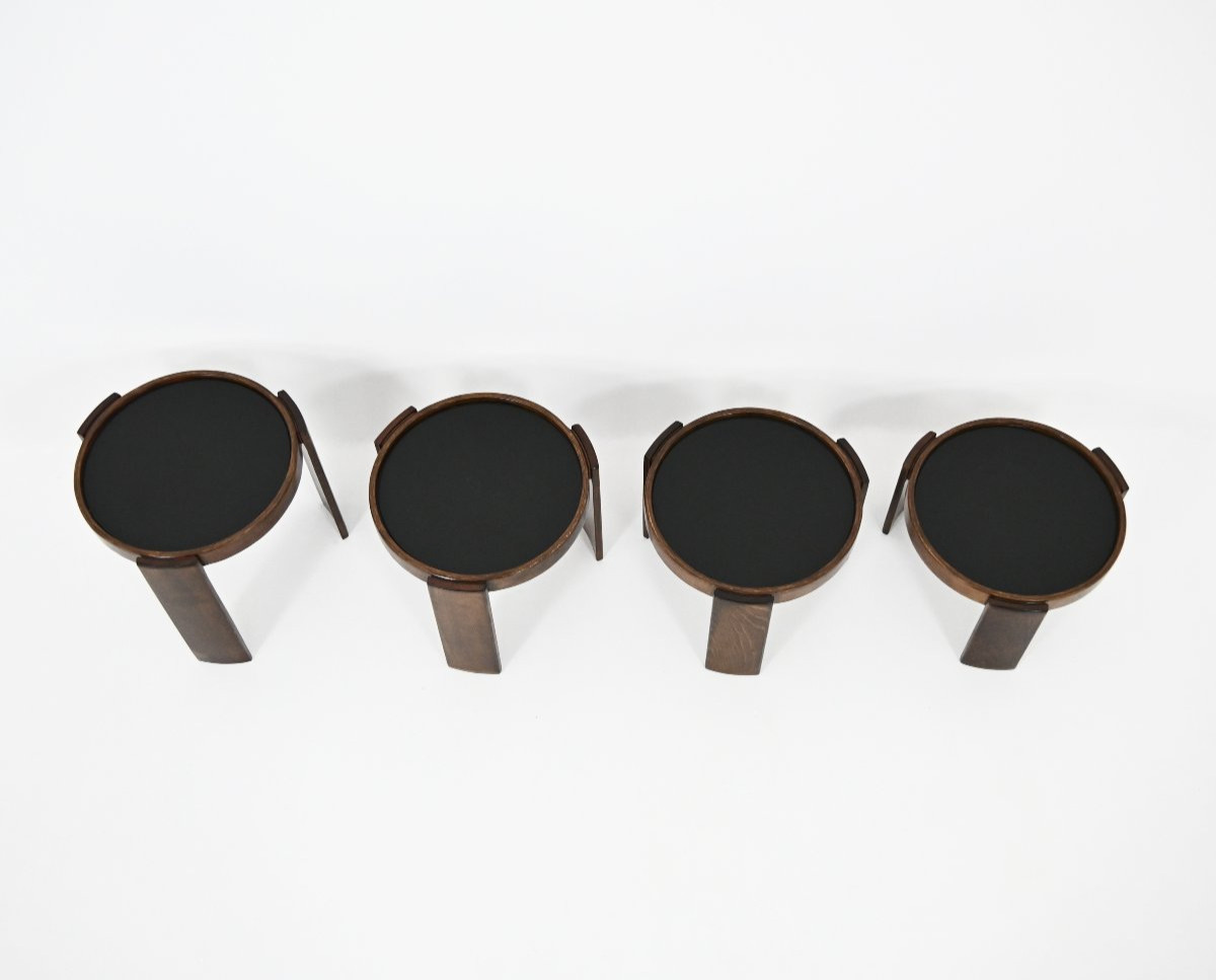 Ensemble de 4 tables gigognes modèle 780 de Gianfranco Frattini pour Cassina, années 1960-photo-5