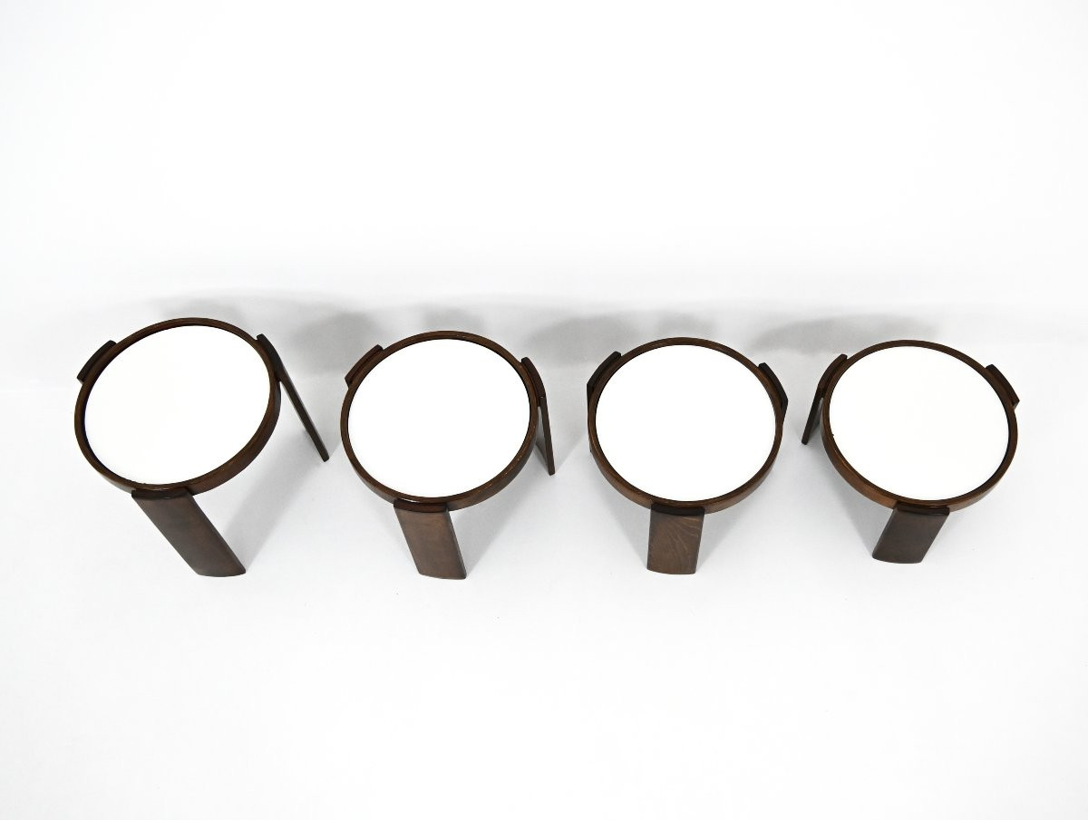 Ensemble de 4 tables gigognes modèle 780 de Gianfranco Frattini pour Cassina, années 1960-photo-6