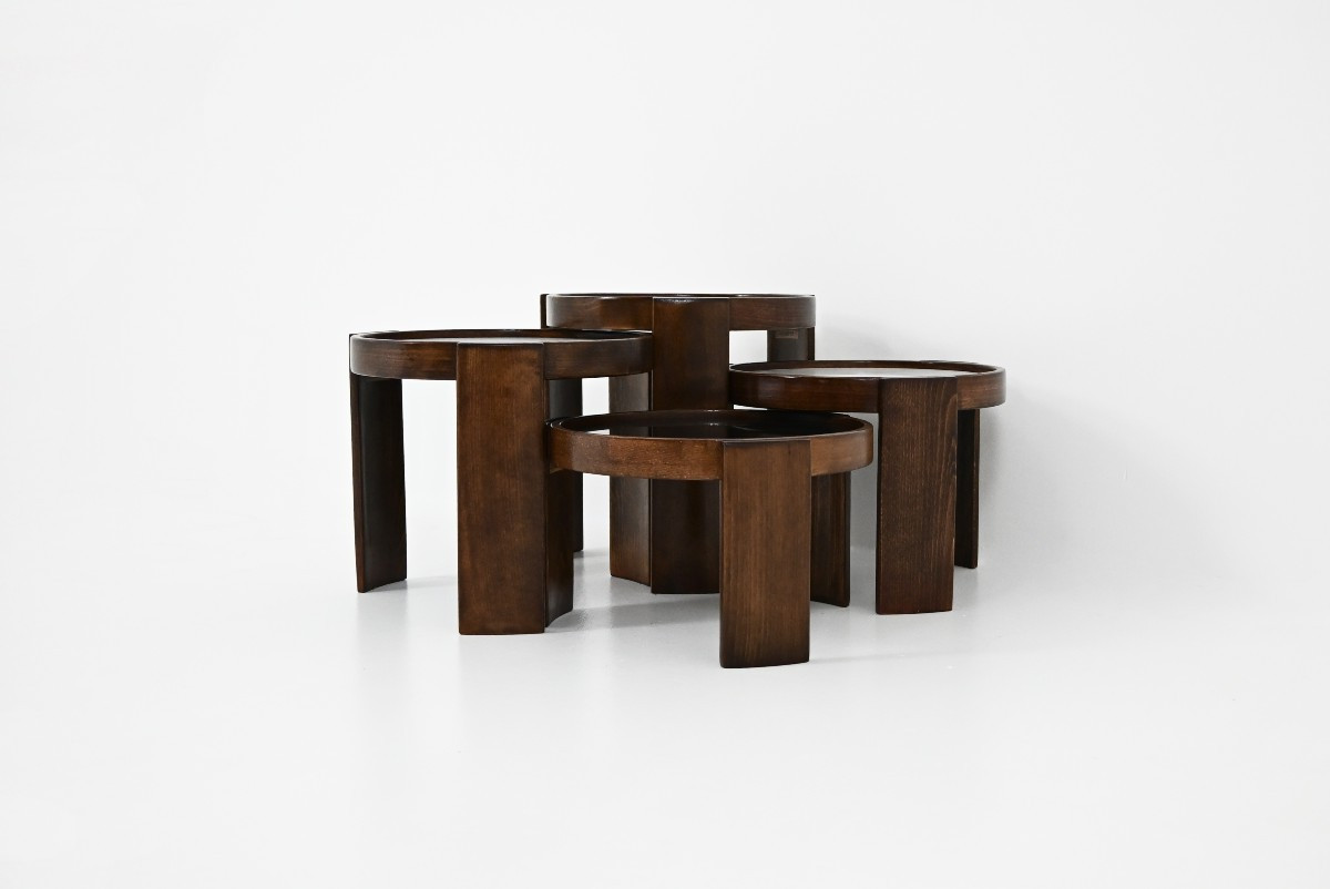 Ensemble de 4 tables gigognes modèle 780 de Gianfranco Frattini pour Cassina, années 1960