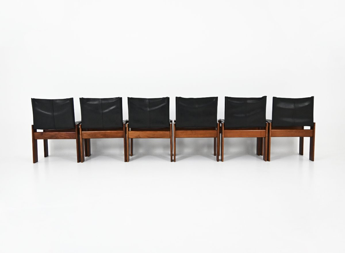 Chaises de salle à manger Monk par Afra & Tobia Scarpa pour Molteni, années 1970, set de 6-photo-2