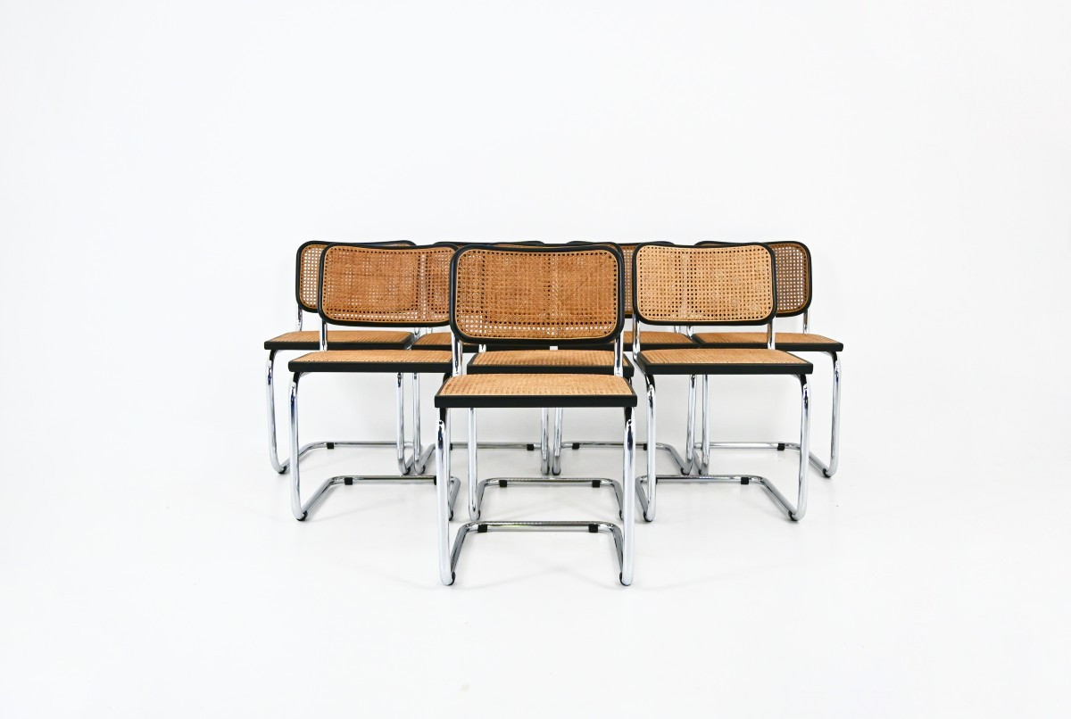 Set Of 8 Marcel Breuer B32 Dining Chairs
