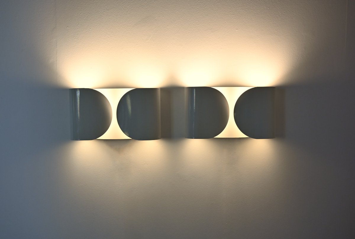 White Foglio Sconces By Tobia & Afra Scarpa For Flos, 1960s, Set Of 2-photo-4