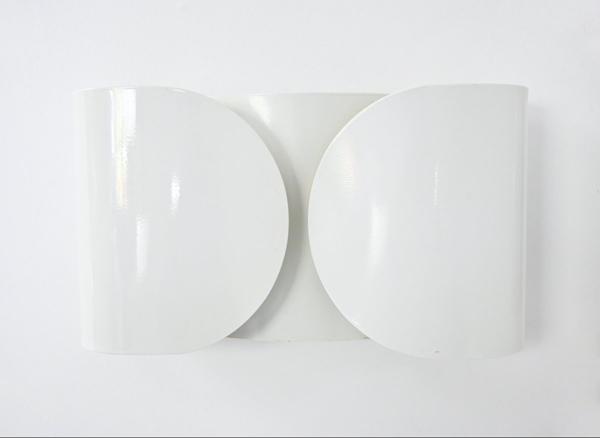 White Foglio Sconces By Tobia & Afra Scarpa For Flos, 1960s, Set Of 2-photo-4