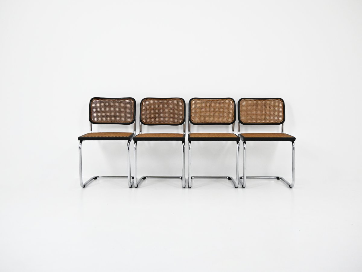 Set Of 4 Marcel Breuer B32 Dining Chairs-photo-2