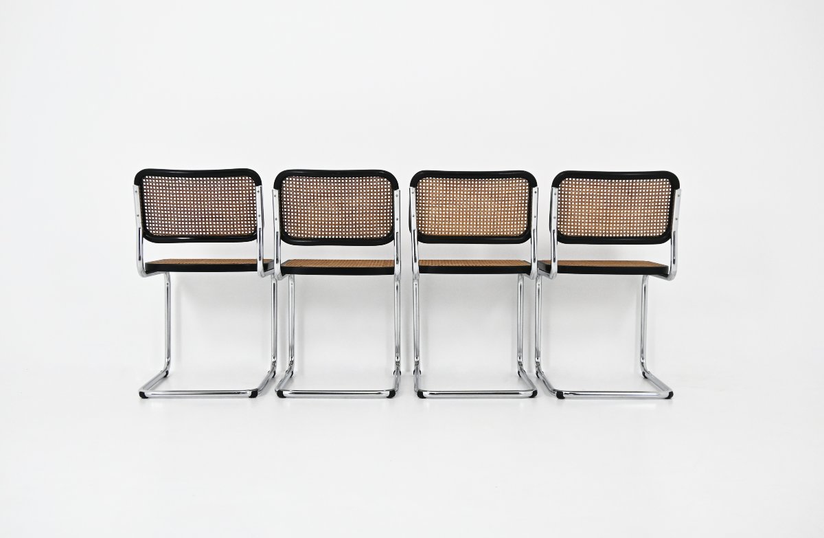 Set Of 4 Marcel Breuer B32 Dining Chairs-photo-2
