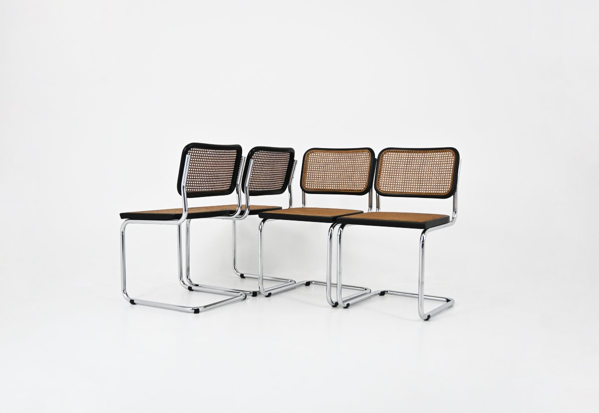 Set Of 4 Marcel Breuer B32 Dining Chairs