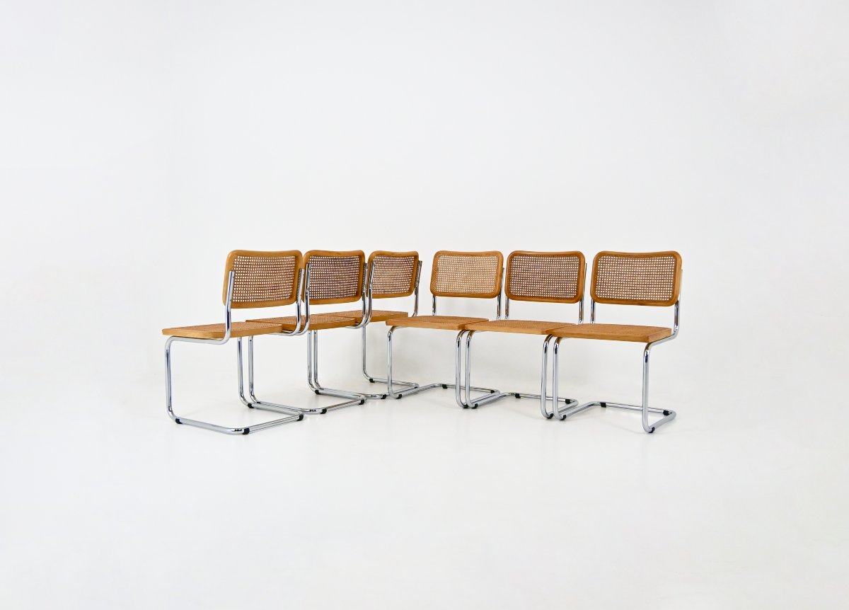 Set Of 6 Marcel Breuer B32 Dining Chairs