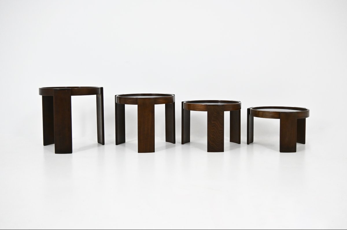 Tables gigognes modèle 780 de Gianfranco Frattini pour Cassina, années 1960-photo-3