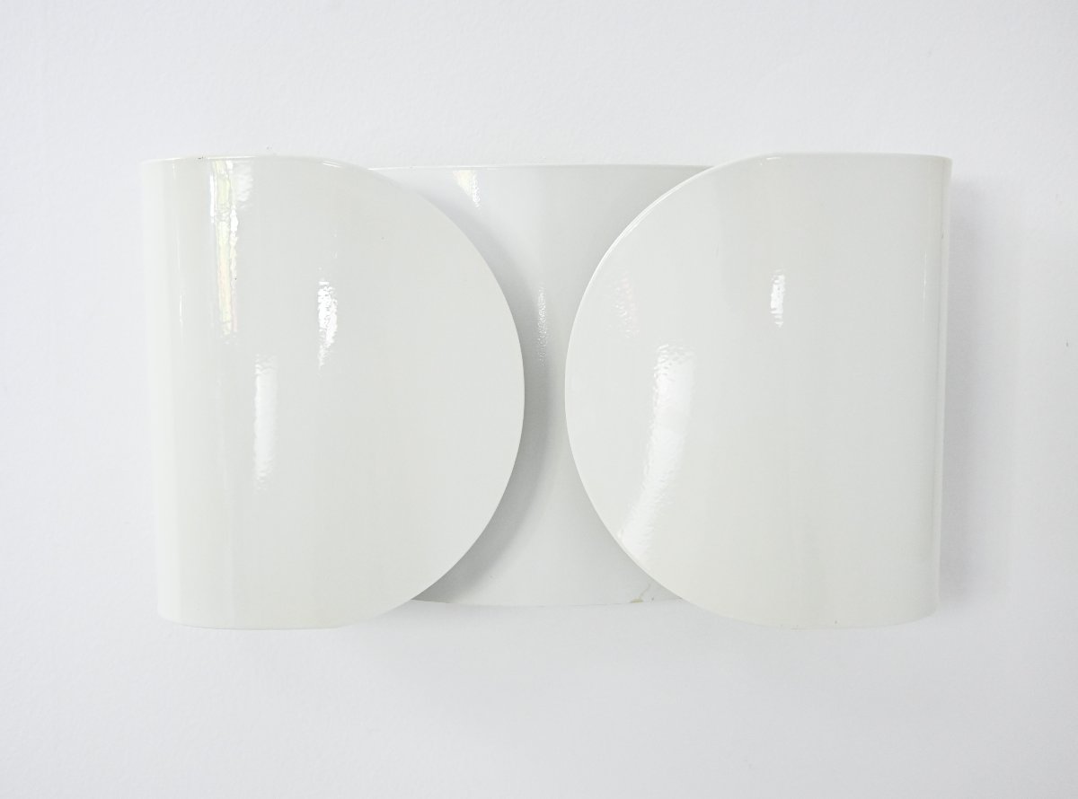 White Foglio Sconces By Tobia & Afra Scarpa For Flos, 1960s, Set Of 2-photo-4