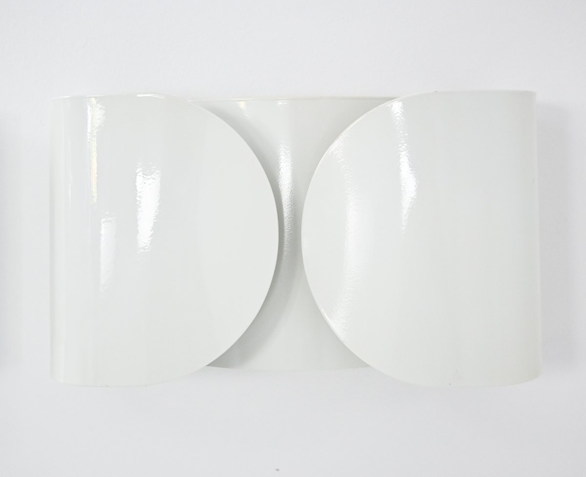 White Foglio Sconces By Tobia & Afra Scarpa For Flos, 1960s, Set Of 2-photo-5