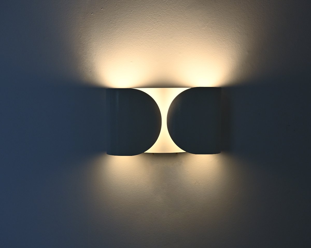 White Foglio Sconce By Tobia & Afra Scarpa For Flos, 1960s-photo-2