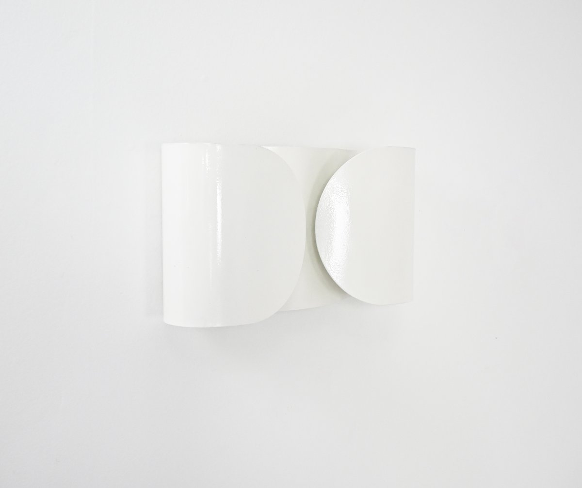 White Foglio Sconce By Tobia & Afra Scarpa For Flos, 1960s-photo-3