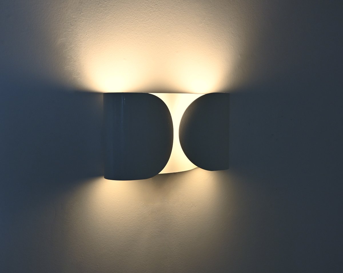 White Foglio Sconce By Tobia & Afra Scarpa For Flos, 1960s-photo-4