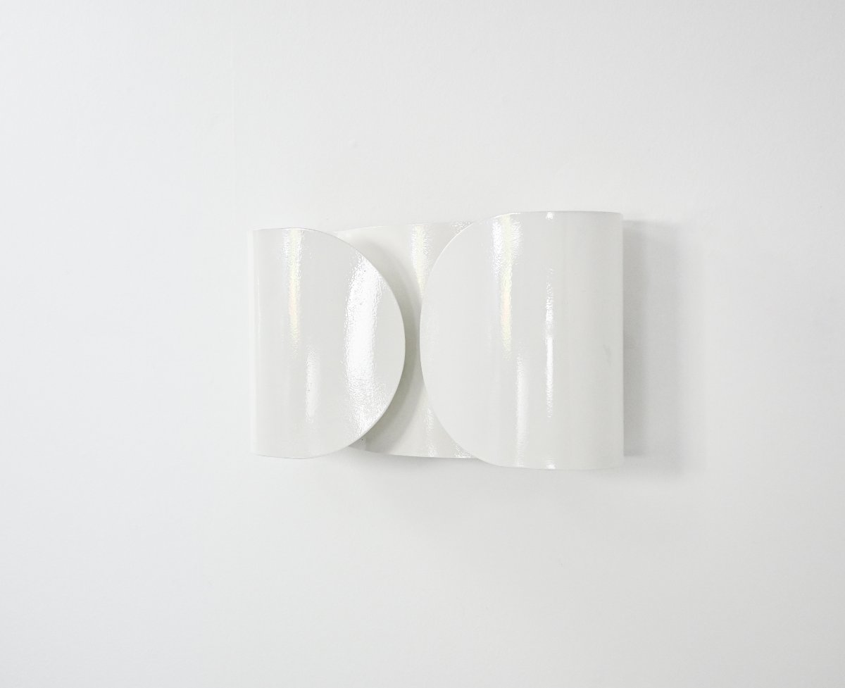 White Foglio Sconce By Tobia & Afra Scarpa For Flos, 1960s-photo-1