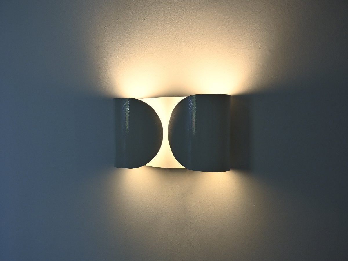 White Foglio Sconce By Tobia & Afra Scarpa For Flos, 1960s-photo-2