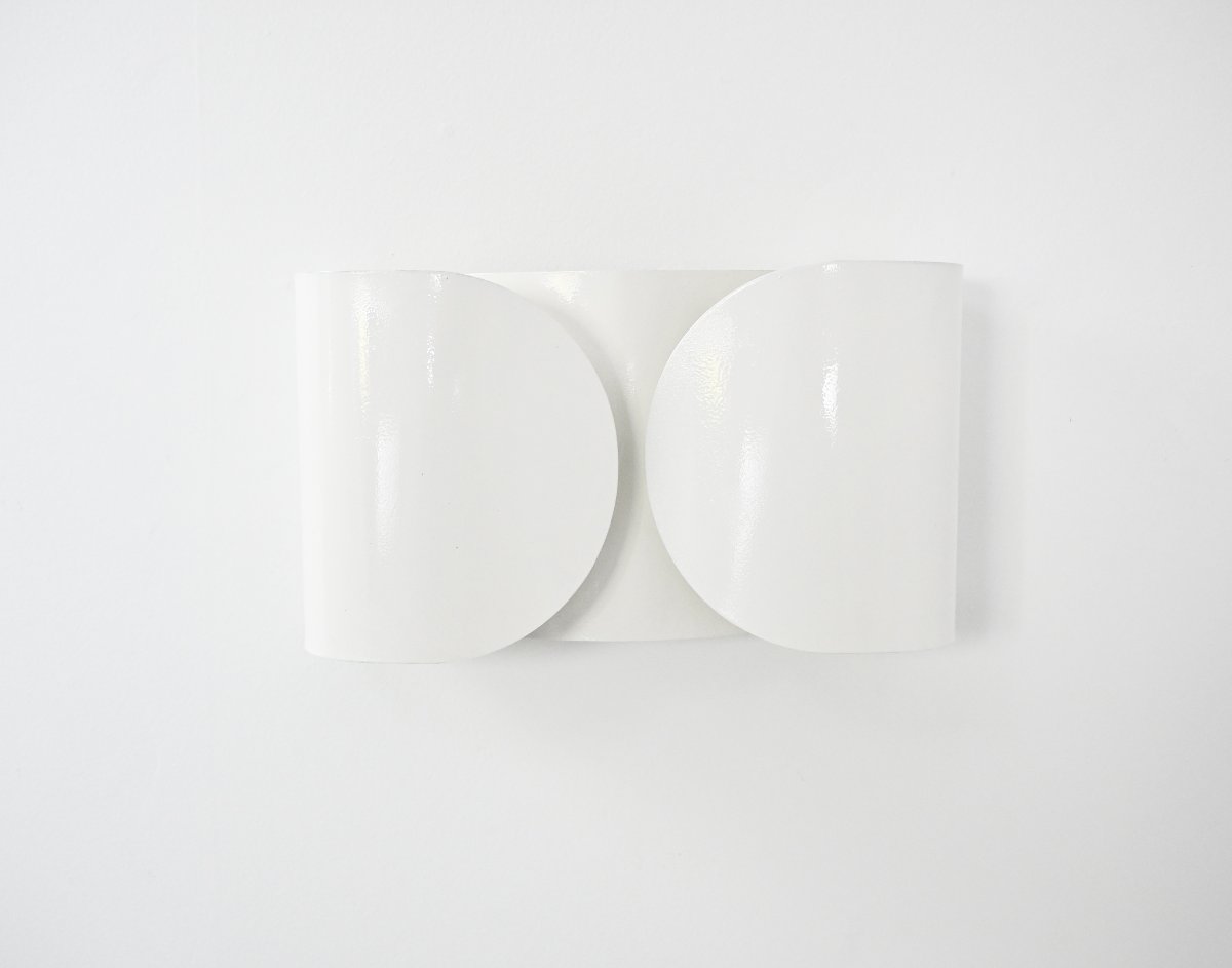 White Foglio Sconce By Tobia & Afra Scarpa For Flos, 1960s