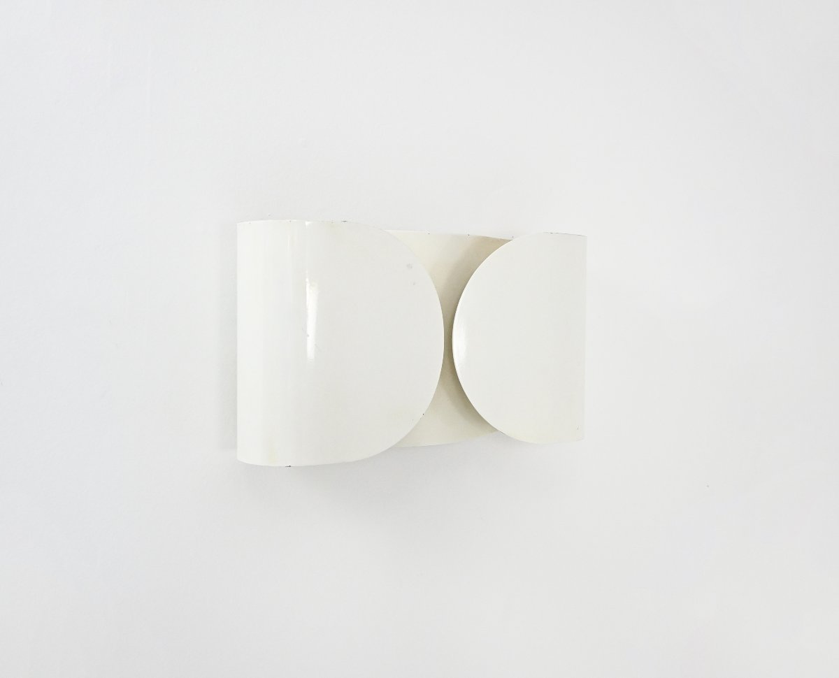 White Foglio Sconce By Tobia & Afra Scarpa For Flos, 1960s-photo-3