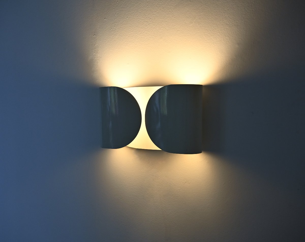 White Foglio Sconce By Tobia & Afra Scarpa For Flos, 1960s-photo-2