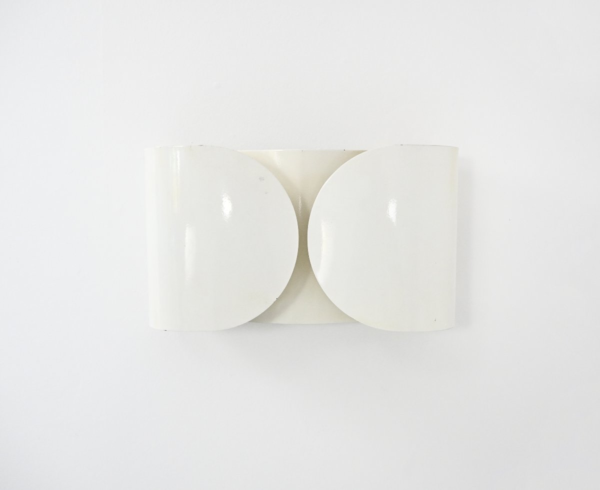 White Foglio Sconce By Tobia & Afra Scarpa For Flos, 1960s