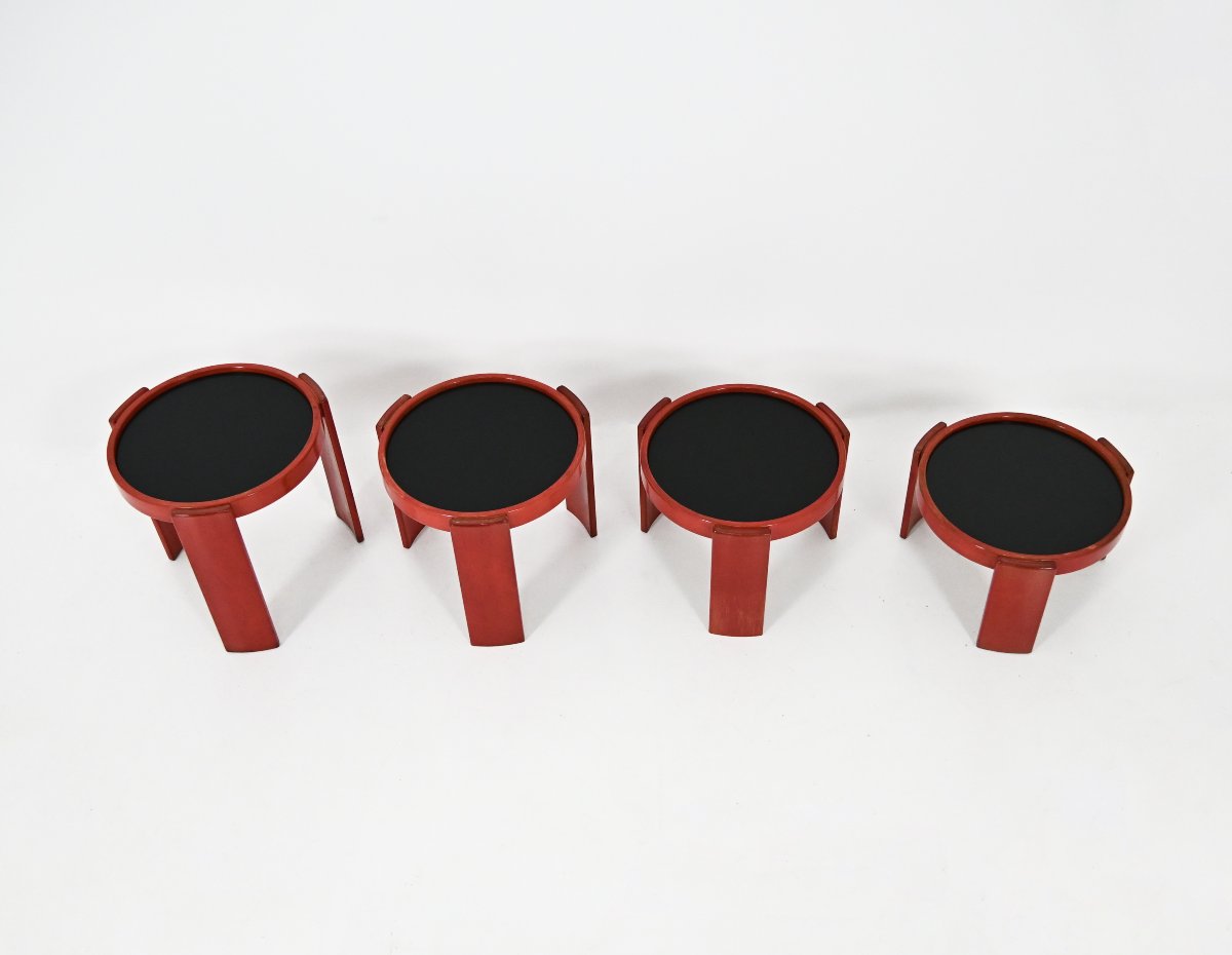Set Of 4 Nesting Tables Model 780 By Gianfranco Frattini For Cassina, 1960s-photo-3