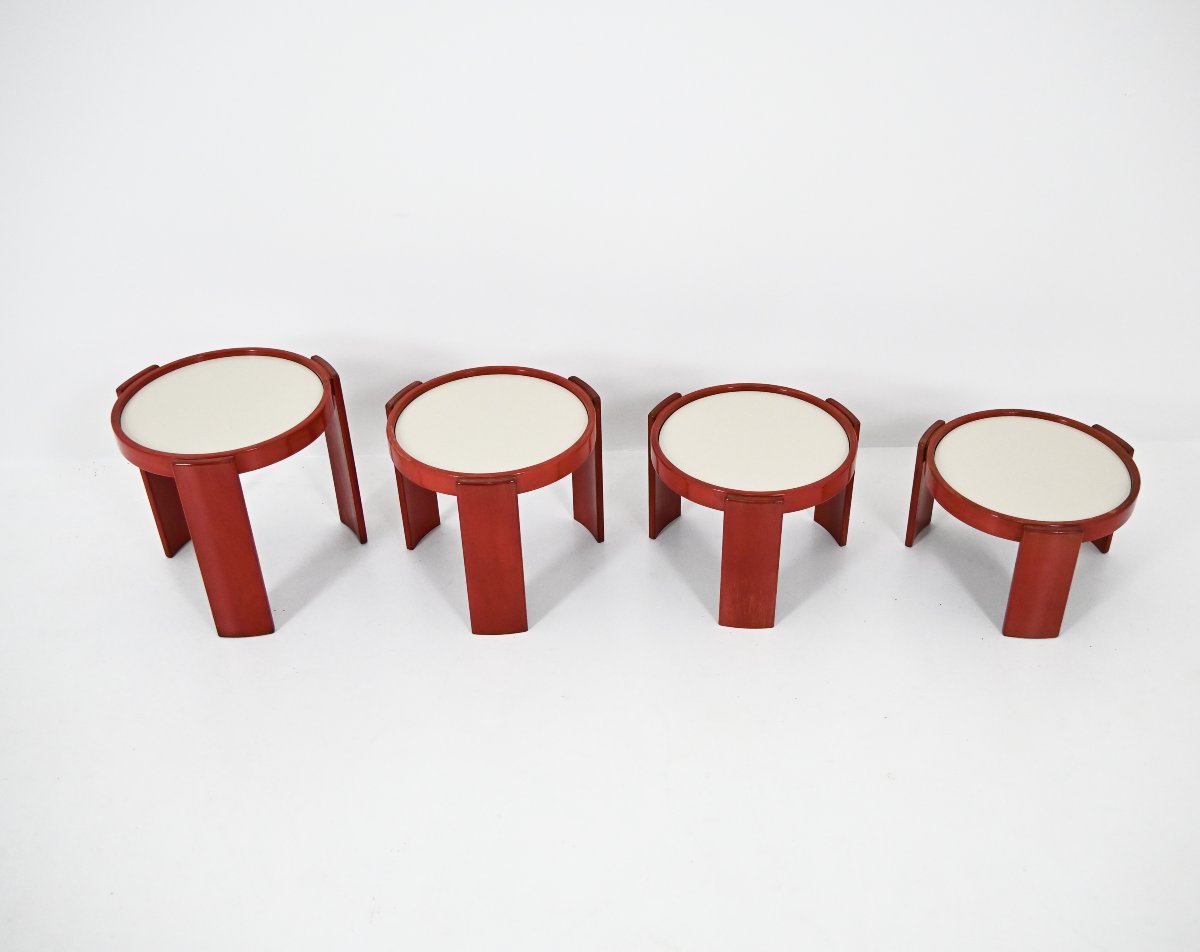 Set Of 4 Nesting Tables Model 780 By Gianfranco Frattini For Cassina, 1960s-photo-4